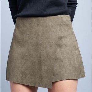 NWOT olive suede skort